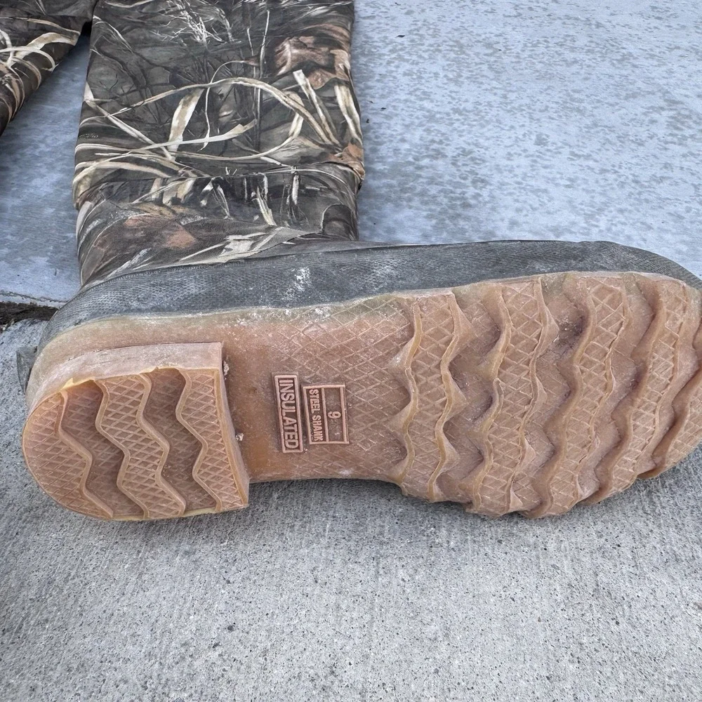 RedHead Bone-Dry Men's US Size 9 Hip Wader Boot Camo Straps Waterproof 600g